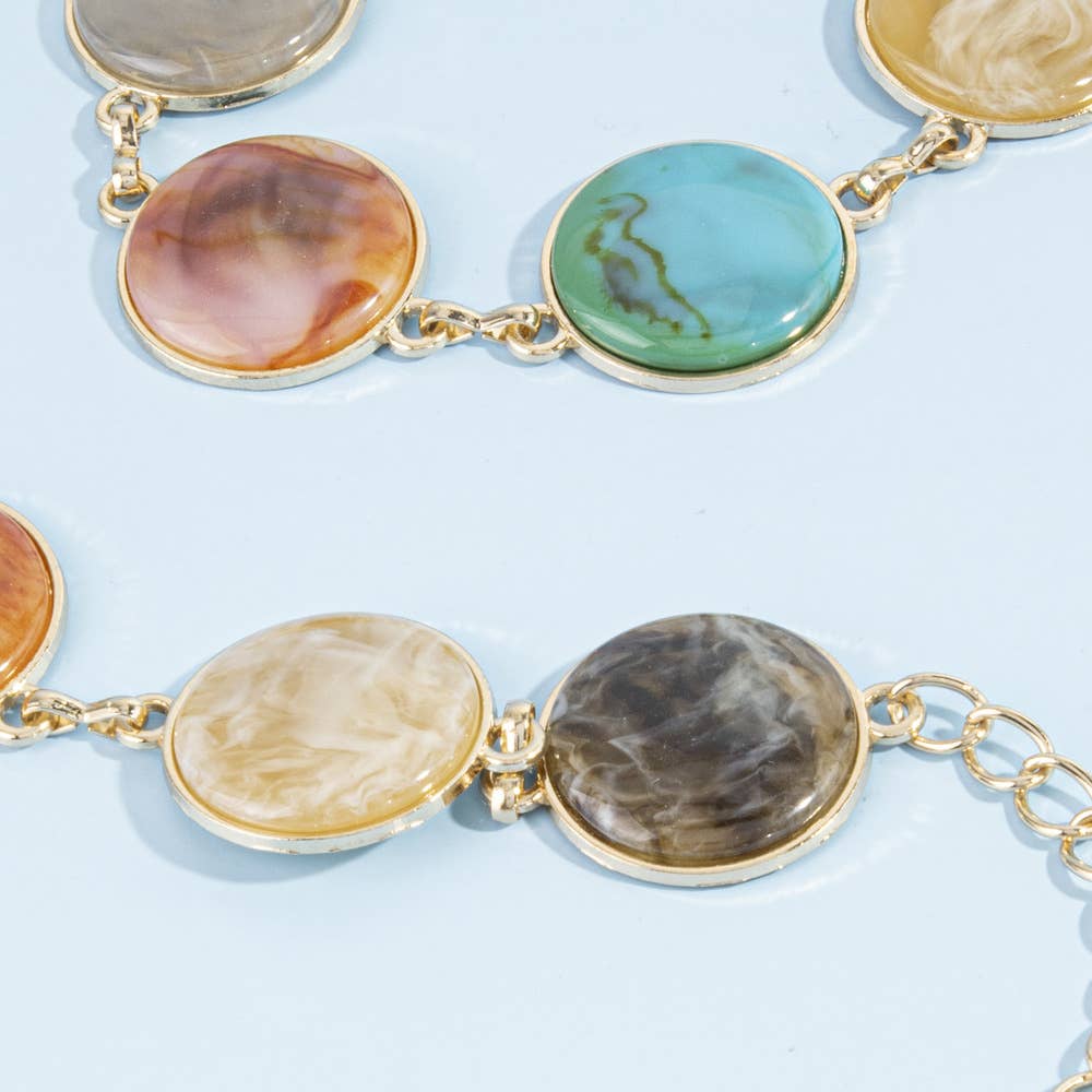 Multicolor Stone Chain Belt