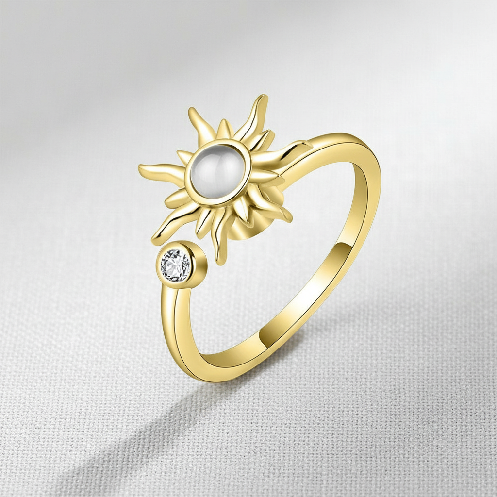 Rotating Radiant Sun Ring