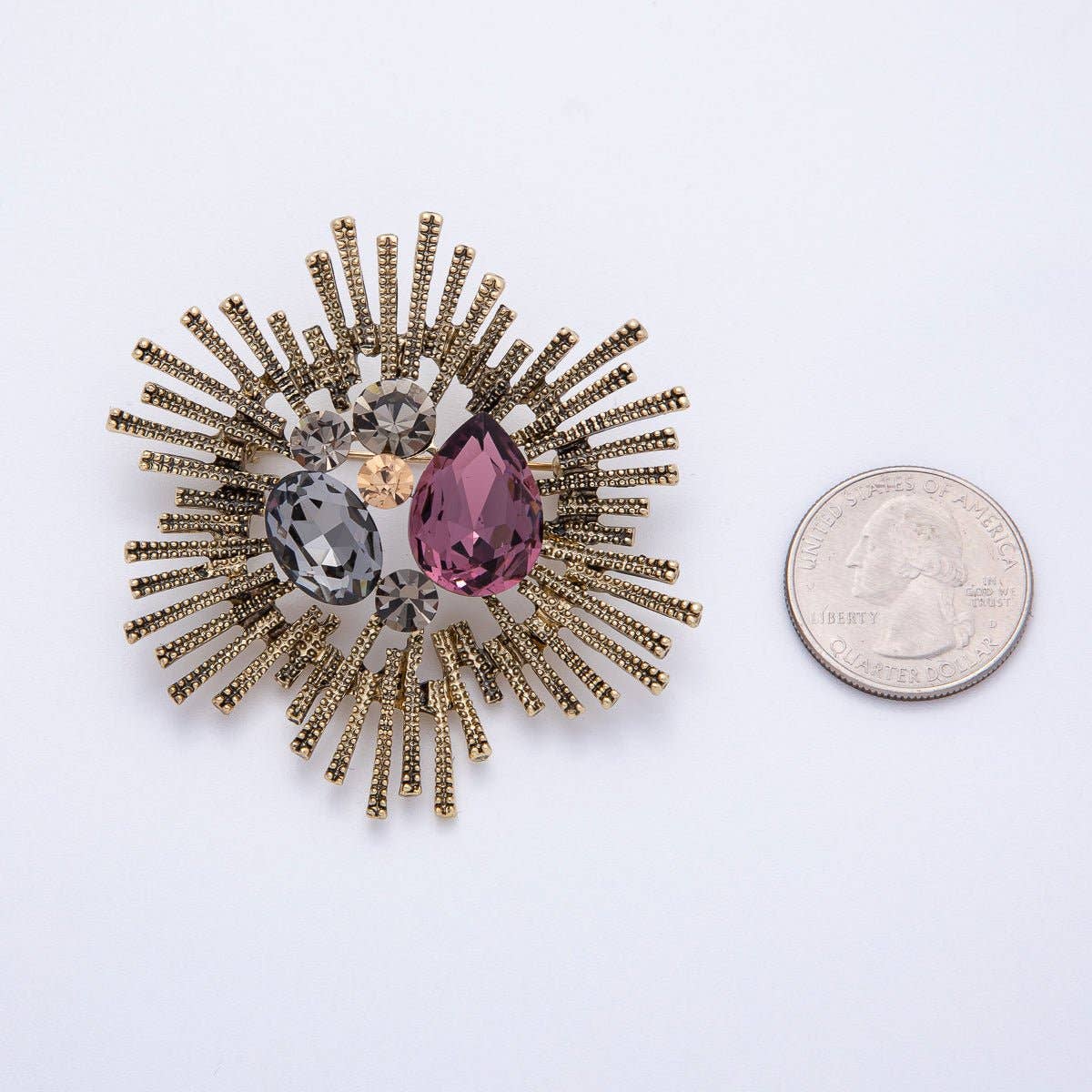 Antique Multi Gem Shine Brooch
