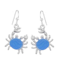 Blue Crab Earrings