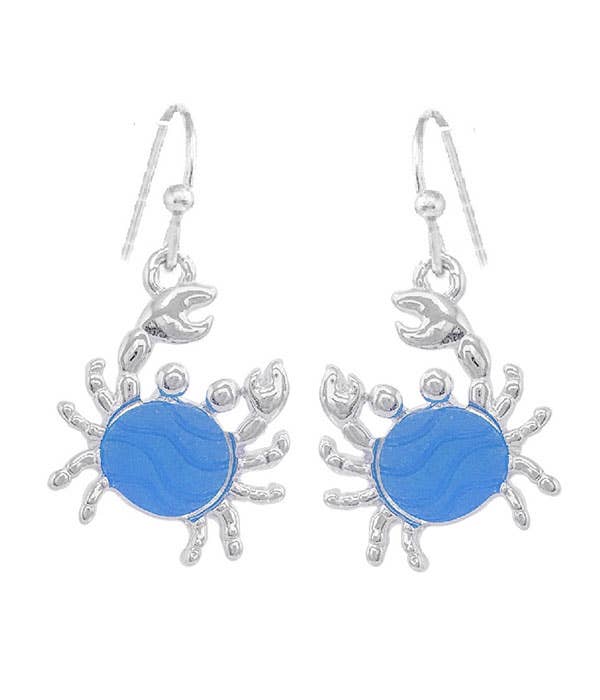 Blue Crab Earrings