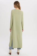Ribbed Maxi Cardigan in Sage (REG)