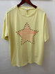 Boxy Star Studded Top in Pear (REG)