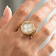 Stainless Steel CZ Clover Ring Watch