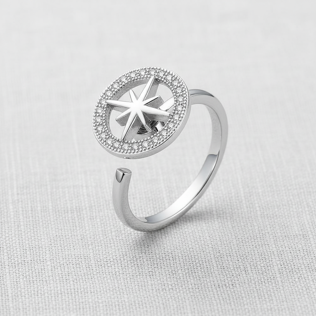 Eight-Pointed Star Ring