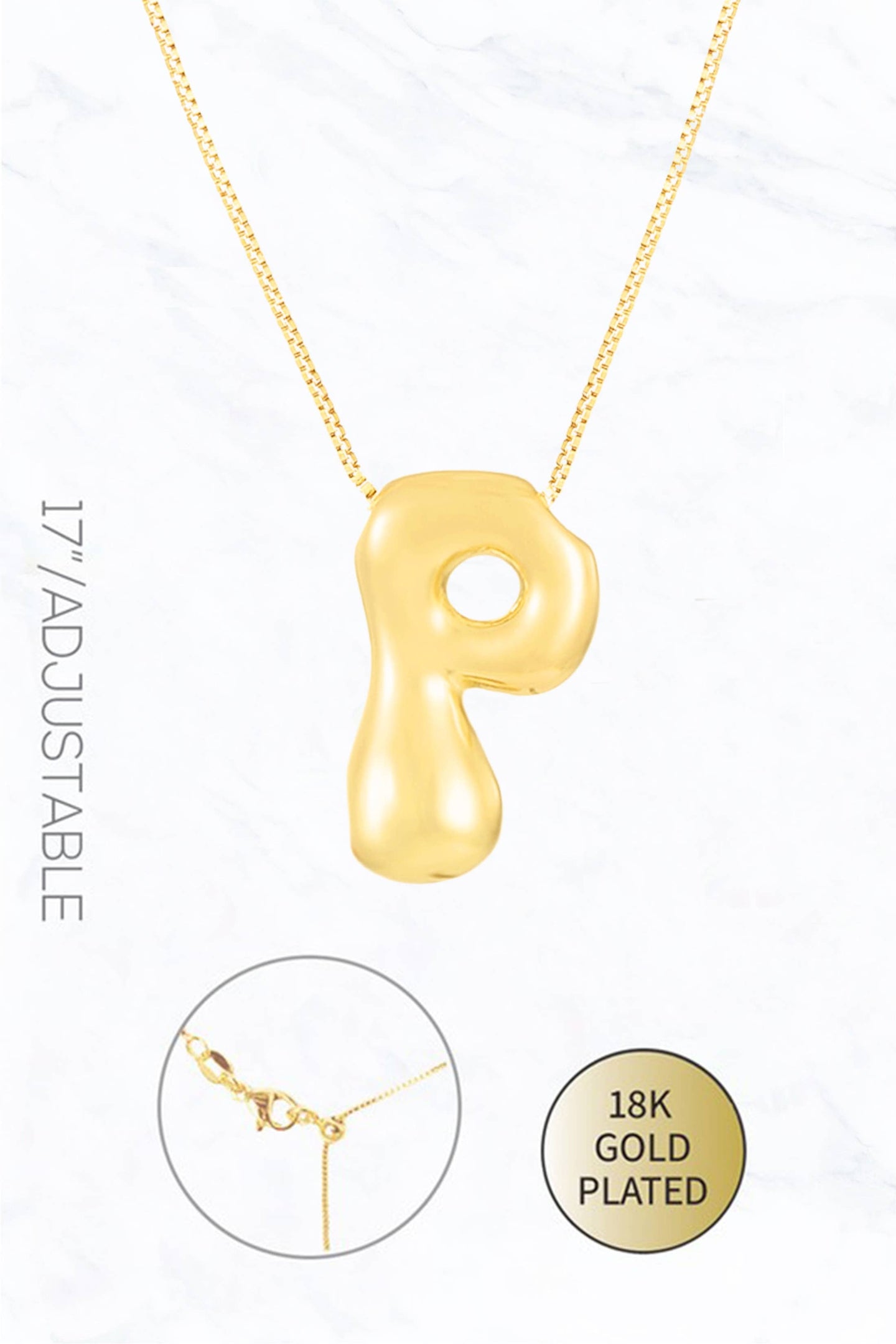 Funky Bubble Initial Necklace