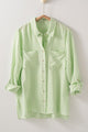 Classic Striped Button Top in Lime (REG)