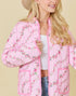 Pink Floral Quilted Jacket (PLUS)