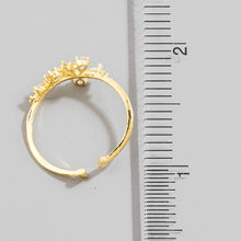 CZ Flower Adjustable Ring