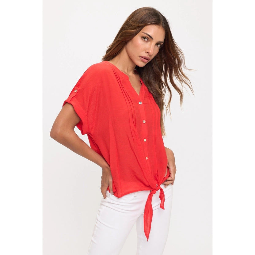 Red Tie Front Top (REG)