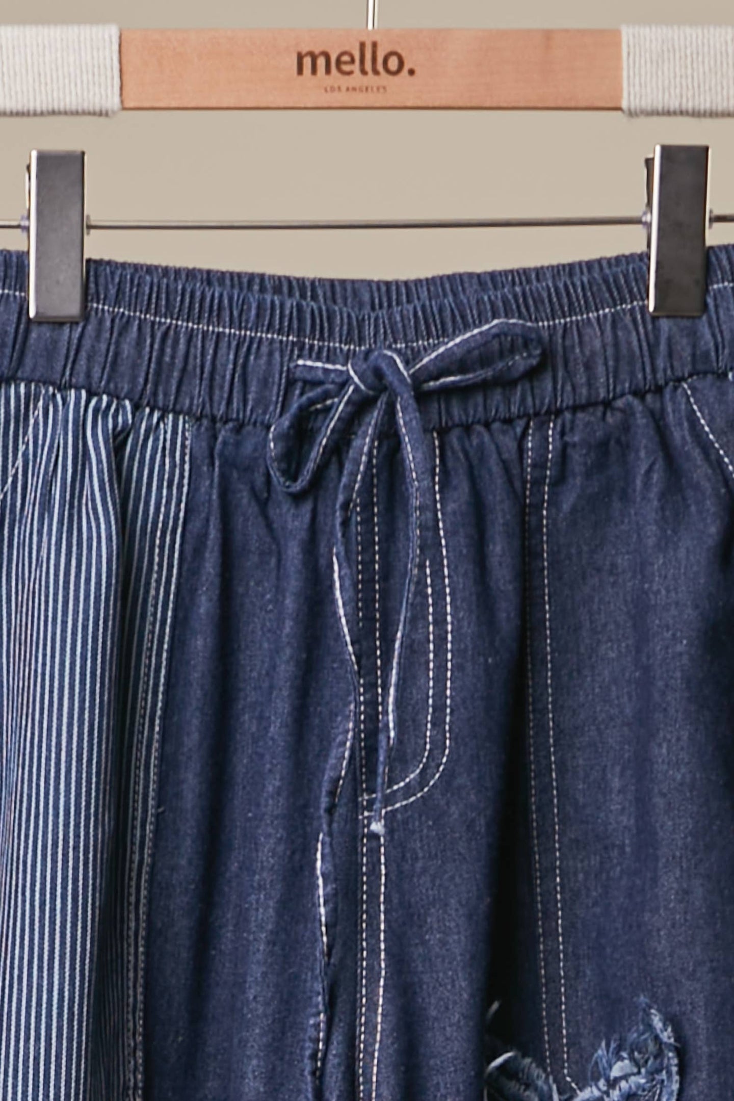 Frayed Star Patchwork Wide Pants (REG)