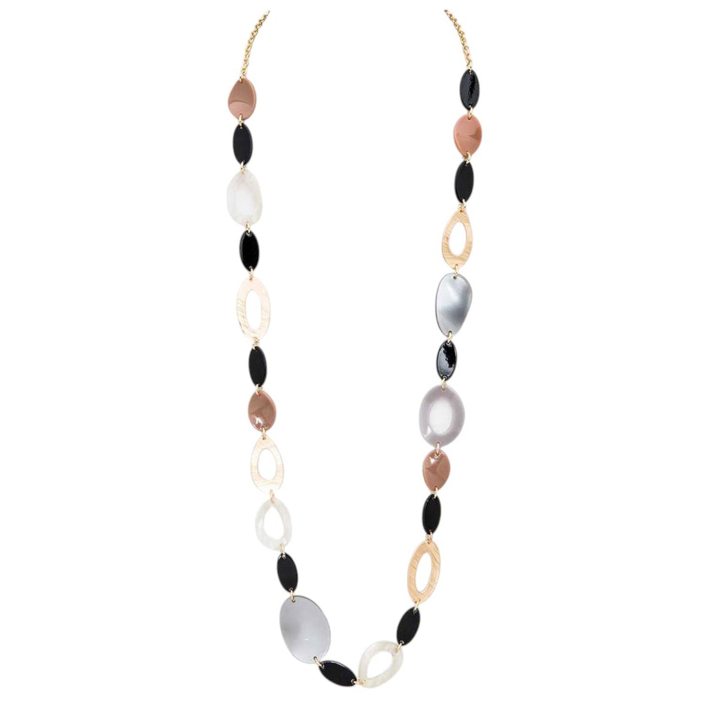 Mixed Resin Long Necklace