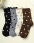 Ruffled Polka Dot Crew Socks