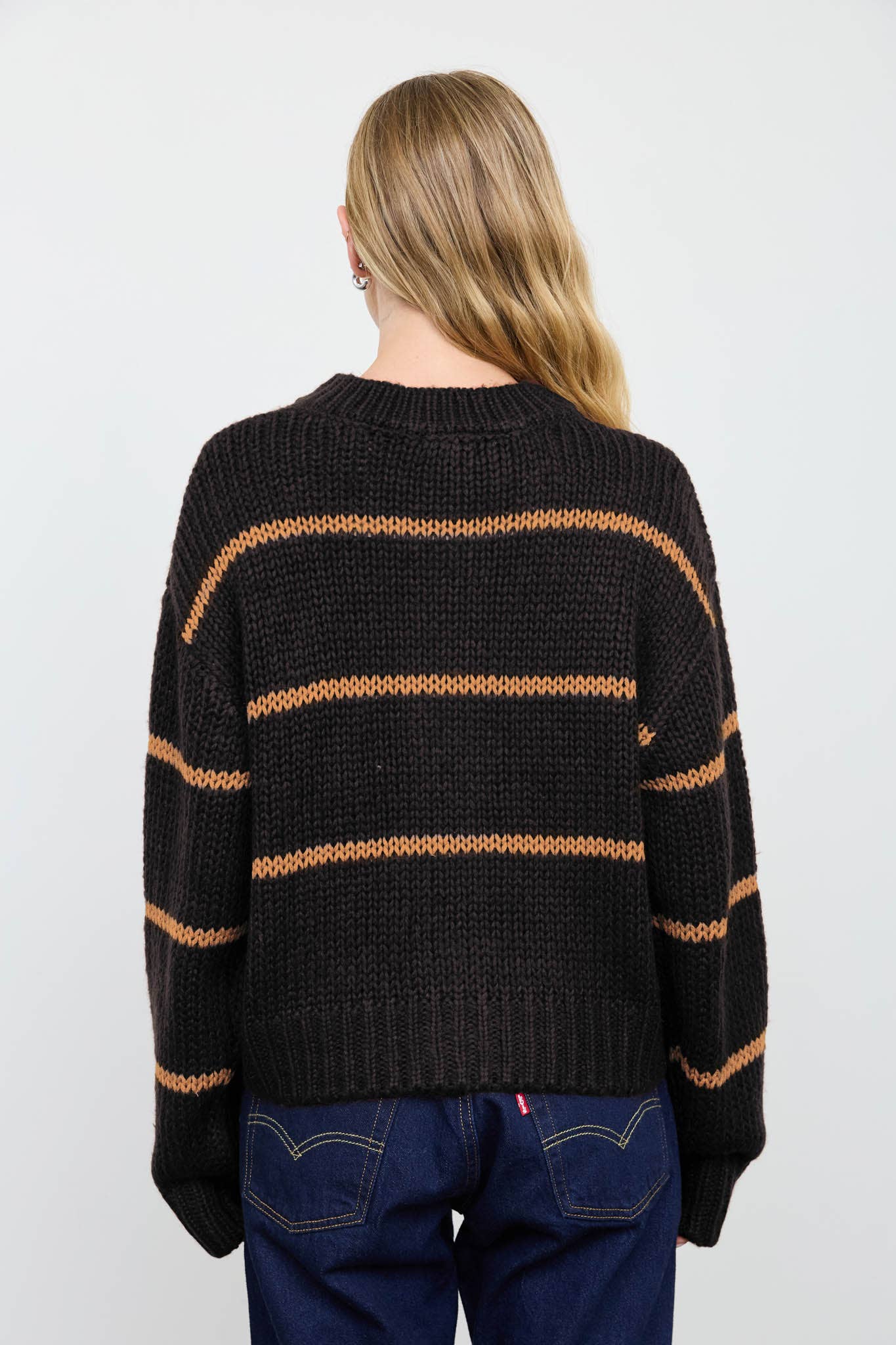 Brown & Blue Striped Cardigan (REG)