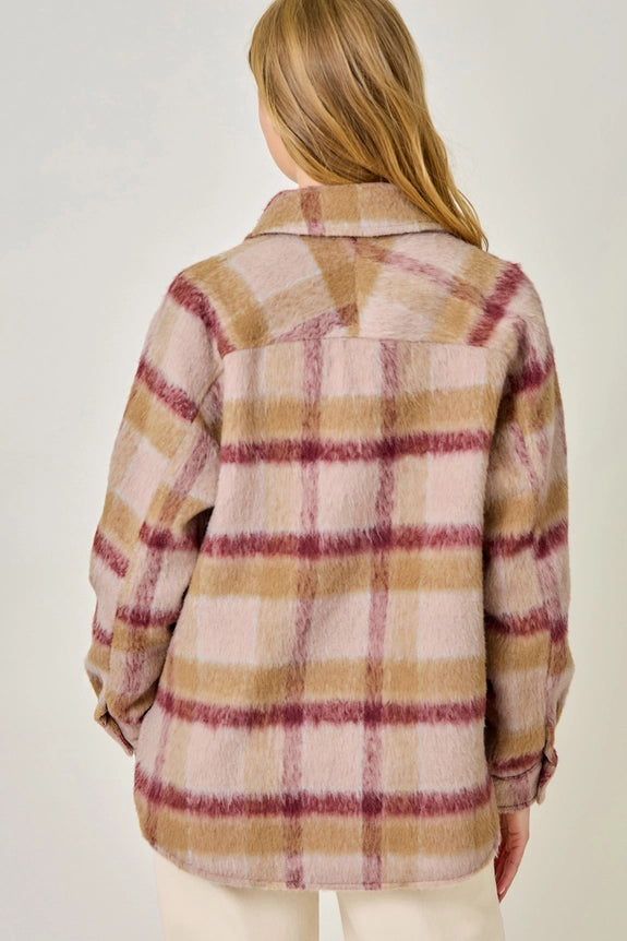 Autumn Soft Shirt Jacket in Rose Haze (REG)