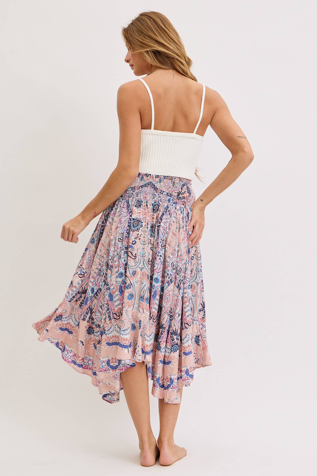 Enchanting Floral Midi Skirt (REG)