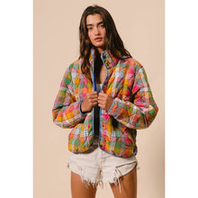 Vibrant Plaid Quilted Jacket (REG)