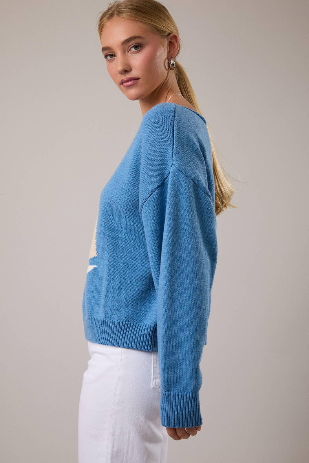 Boatneck Sailboat Sweater (REG)