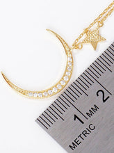 18K CZ Celestial Moon Necklace