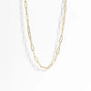 18k Paperclip Necklace Chain