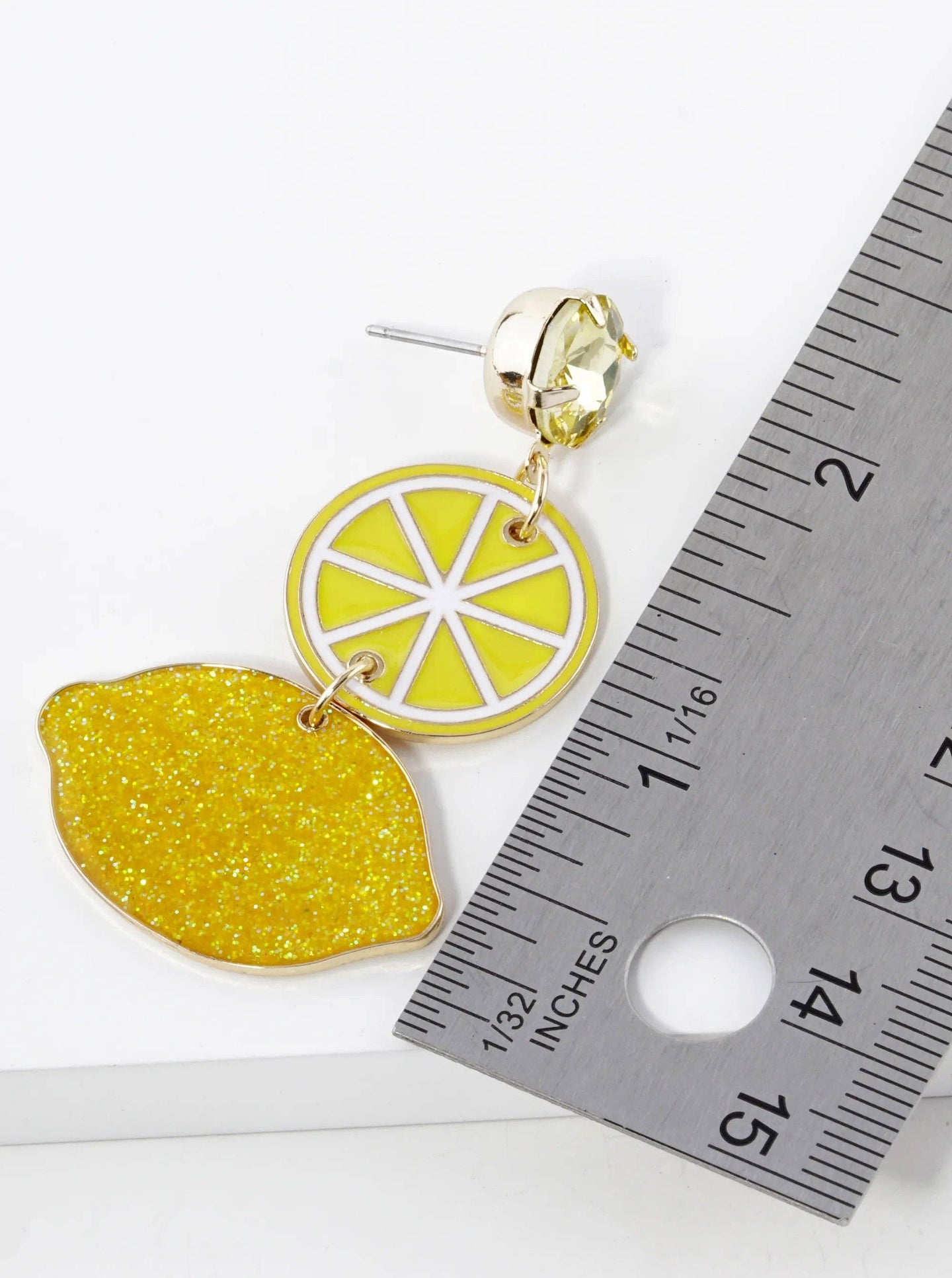Enamel Lemon Drop Earrings