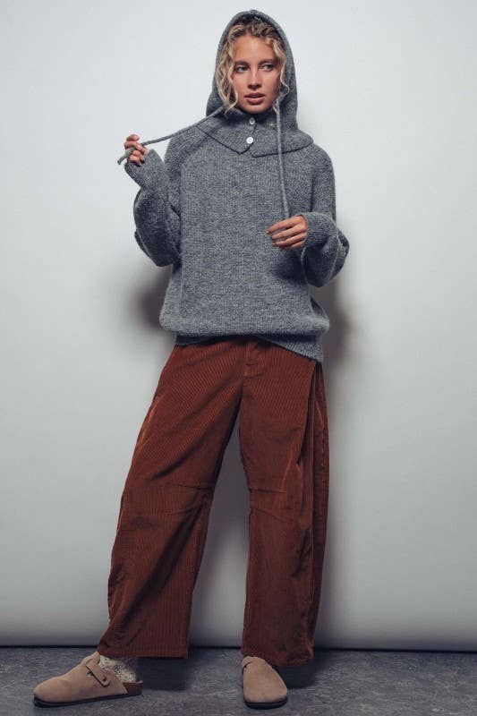 Sweater & Hooded Scarf Set (REG)