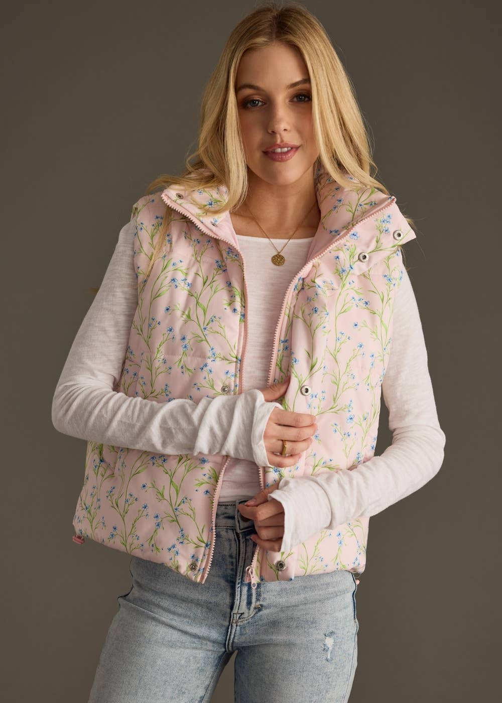 Pink Floral Vest (REG)