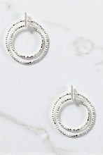 Double Ring Beaded Drop Earrings