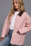 Quilted Work Jacket in Pink (REG)