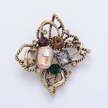 Vintage Antique Crystal Brooch