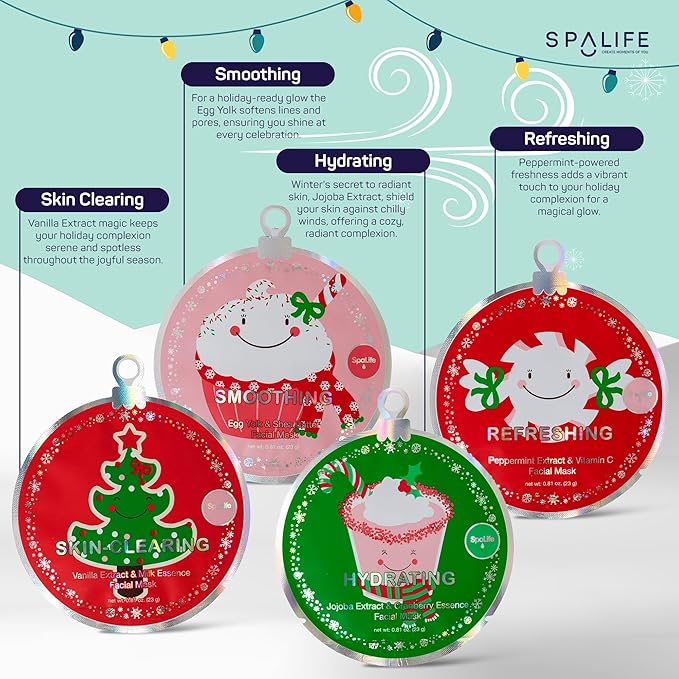 SpaLife Holiday Ornament Face Mask