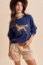 Golden Retriever Dog Sweater in Navy (REG)