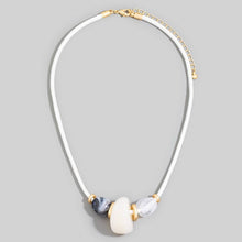 Resin and Metallic Cord Necklace
