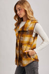 Mustard Flannel Plaid Vest (REG)
