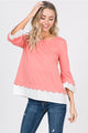 Racheal Scallop Top in Blush (REG)