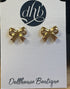 Golden Bow Stud Earrings