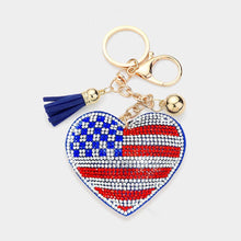 USA Heart Keychain