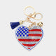 USA Heart Keychain