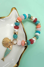 Mixed Stone Shell and Fish Bracelet