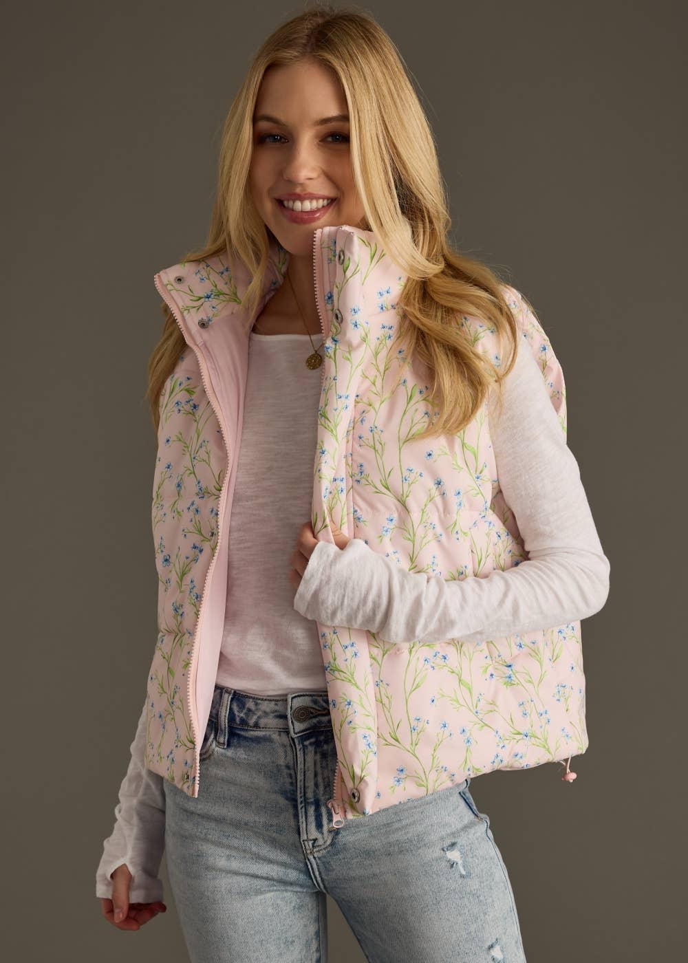 Pink Floral Vest (REG)
