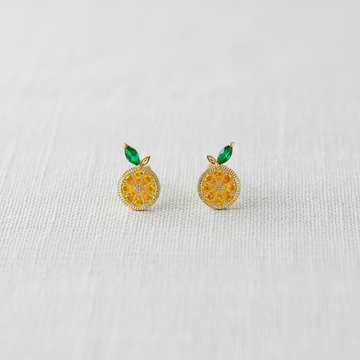 Fruit Zircon Stud Earrings