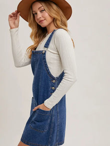 Denim Overall Mini Dress (REG)