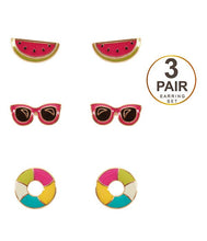 SUMMER THEME 3 PAIR EARRING SET