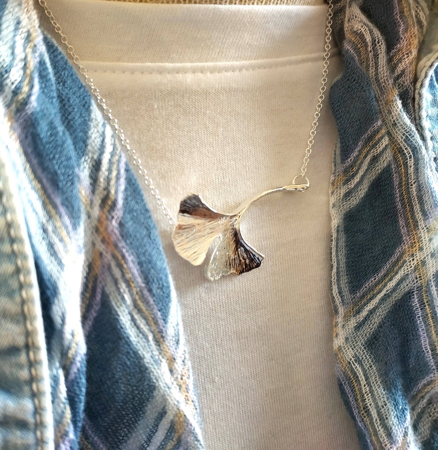 Ginkgo Leaf Necklace