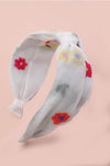 White Knotted Flower Headband