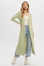 Ribbed Maxi Cardigan in Sage (REG)