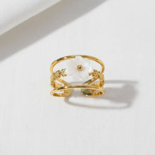 Gold Floral Open Ring