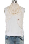 Lace Fringe Triangle Scarf