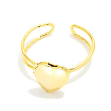 Open Heart Locket Ring