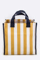 Striped Canvas Tote Bag